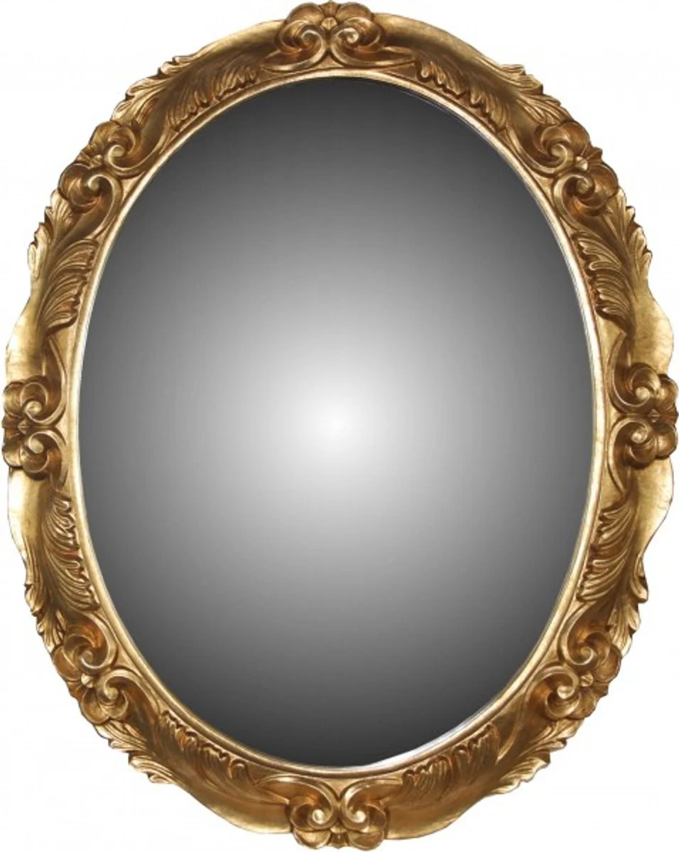 Baroque wall mirror from Italy Gold Oval W 101 cm, H 81 cm - noble & magnificent