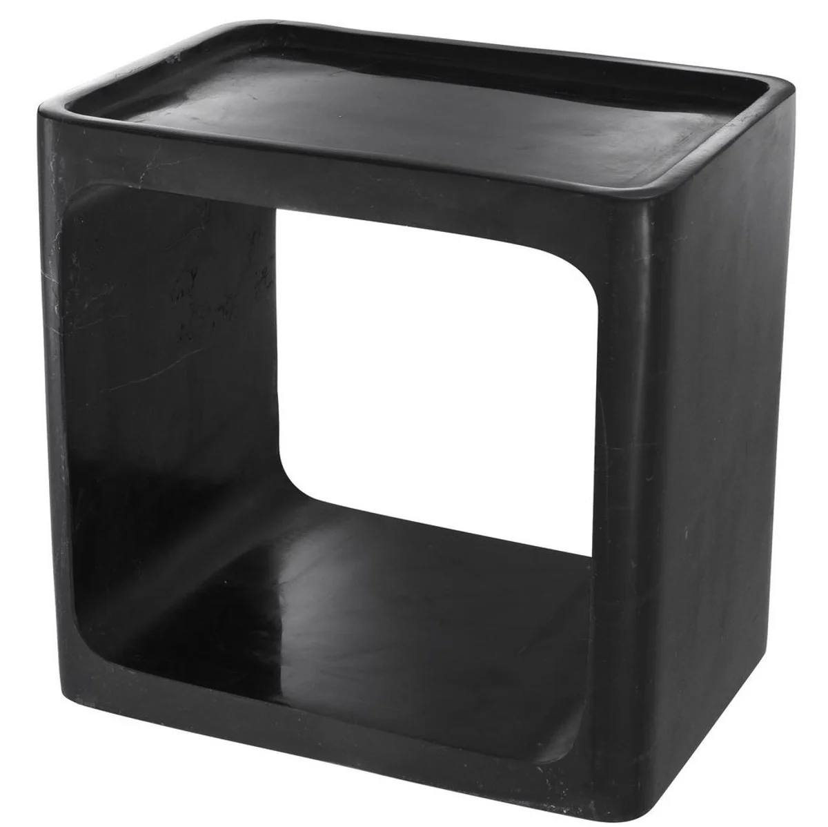 Luxury marble side table black 42 x 30 x H. 40 cm - Living room furniture - Luxury furniture