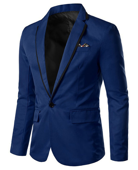 Elegant Plain Panels Lapel Collar One Button Blazer