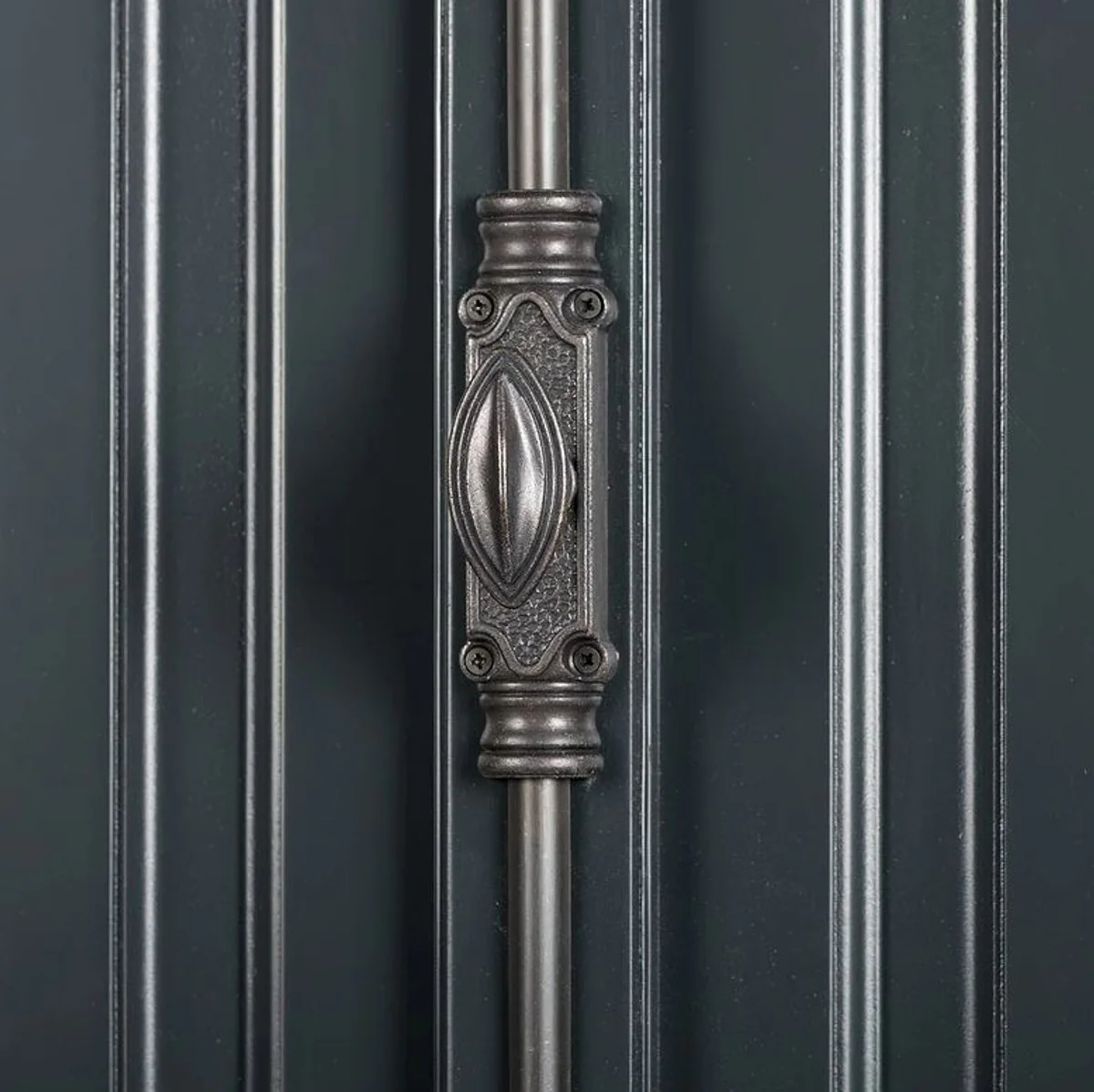 Solid wood cupboard gray with generous storage space 48 x 88 x 245cm with 4 doors