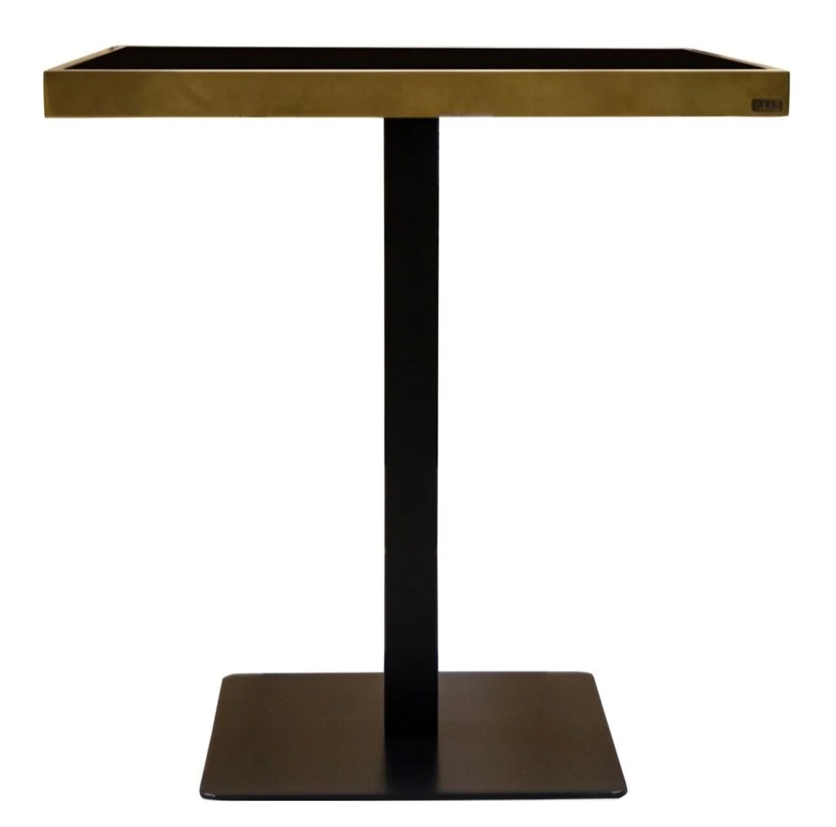 Luxury dining table black / gold 70 x 70 x H. 76 cm - Dining room furniture