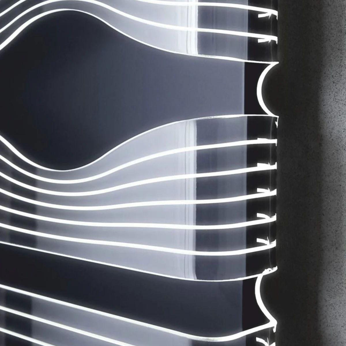 Luxury LED wall heater black / white H. 182 cm - Made in Italy