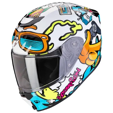 CASCO SCORPION EXO-JNR AIR FUN INFANTIL BLANCO / AZUL