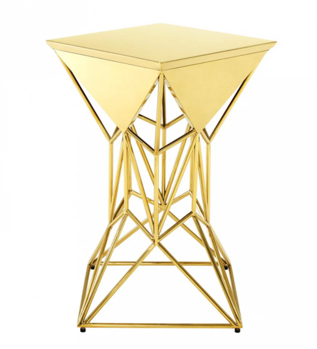 Luxury Art Deco designer side table gold 36 x 36 x H. 60 cm - luxury designer table