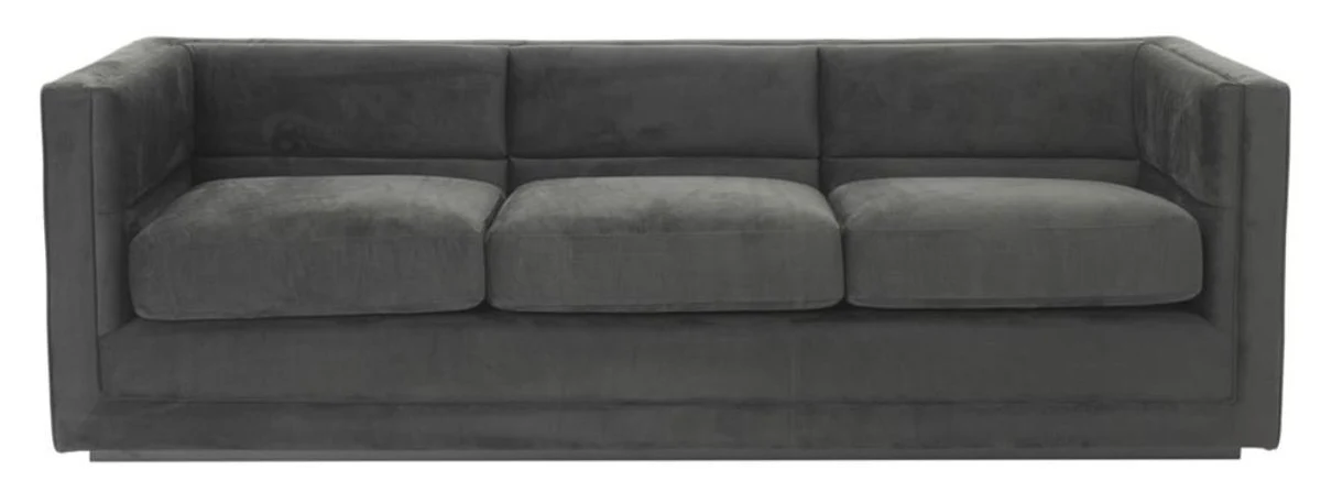Luxury 3-seater sofa anthracite gray 231 x 86 x H. 73.5 cm - Luxury living room sofa