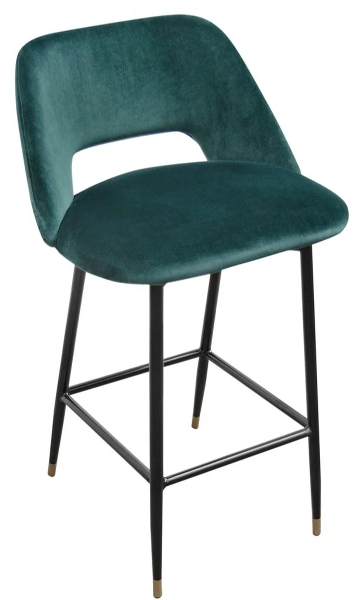 Luxury bar chair green / black 55 x 58 x H. 97 cm - luxury bar furniture