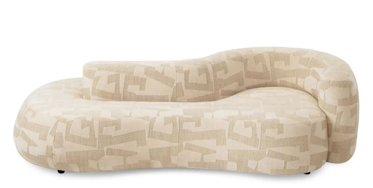 Luxury Sofa Sand Color / Black 223 cm - Living Room & Hotel Interior