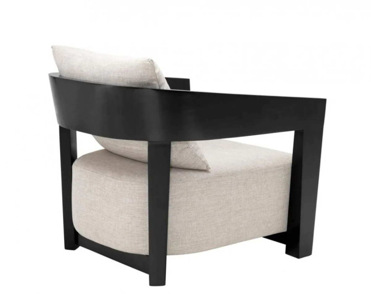 Luxury Art Deco Mahogany Armchair Black - Luxury Hotel Furniture