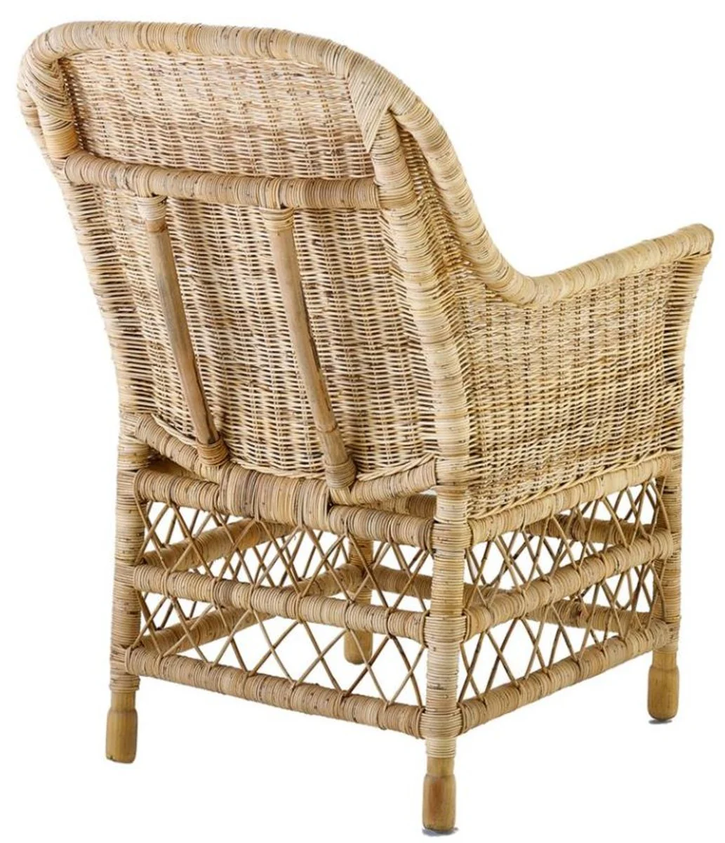 Designer dining chair with armrests natural color - Hotel collection