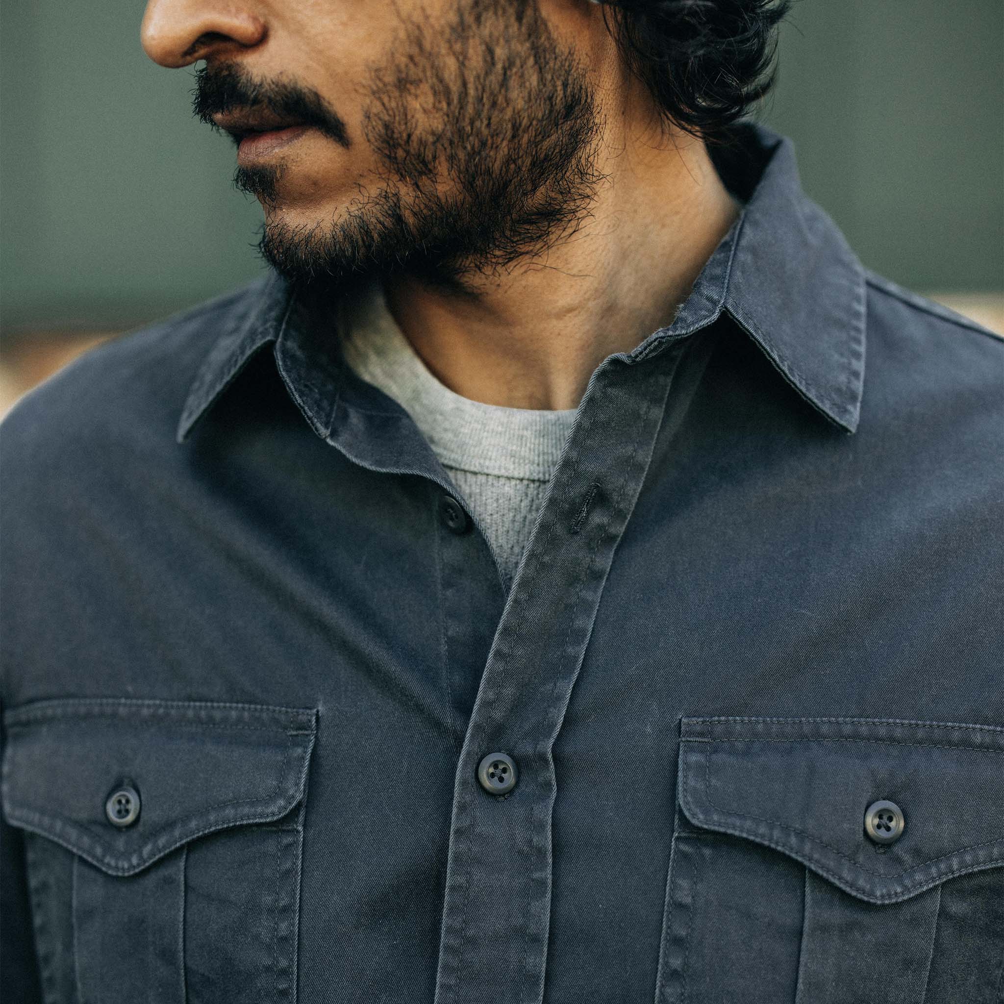 The Saddler Shirt in Washed Coal
