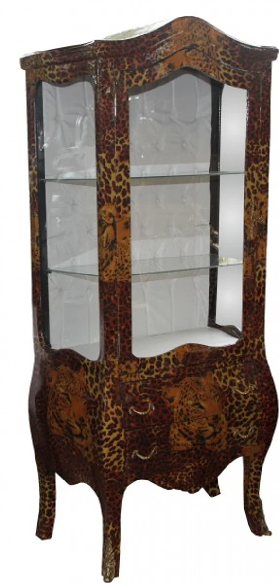 Baroque display cabinet Leopard - display cabinet - living room cabinet