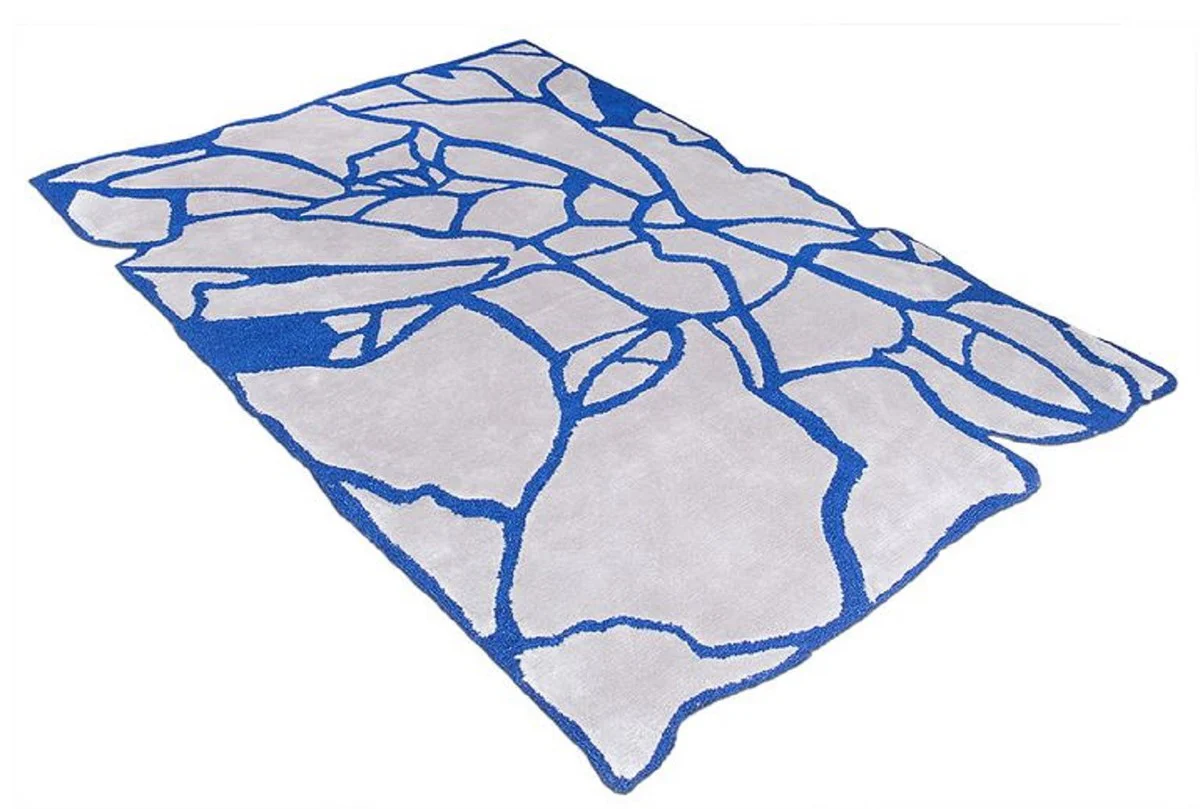 Luxury carpet gray / blue 160 x 230 cm - Rectangular living room carpet - Modern bedroom carpet - Luxury interior - Luxury quality