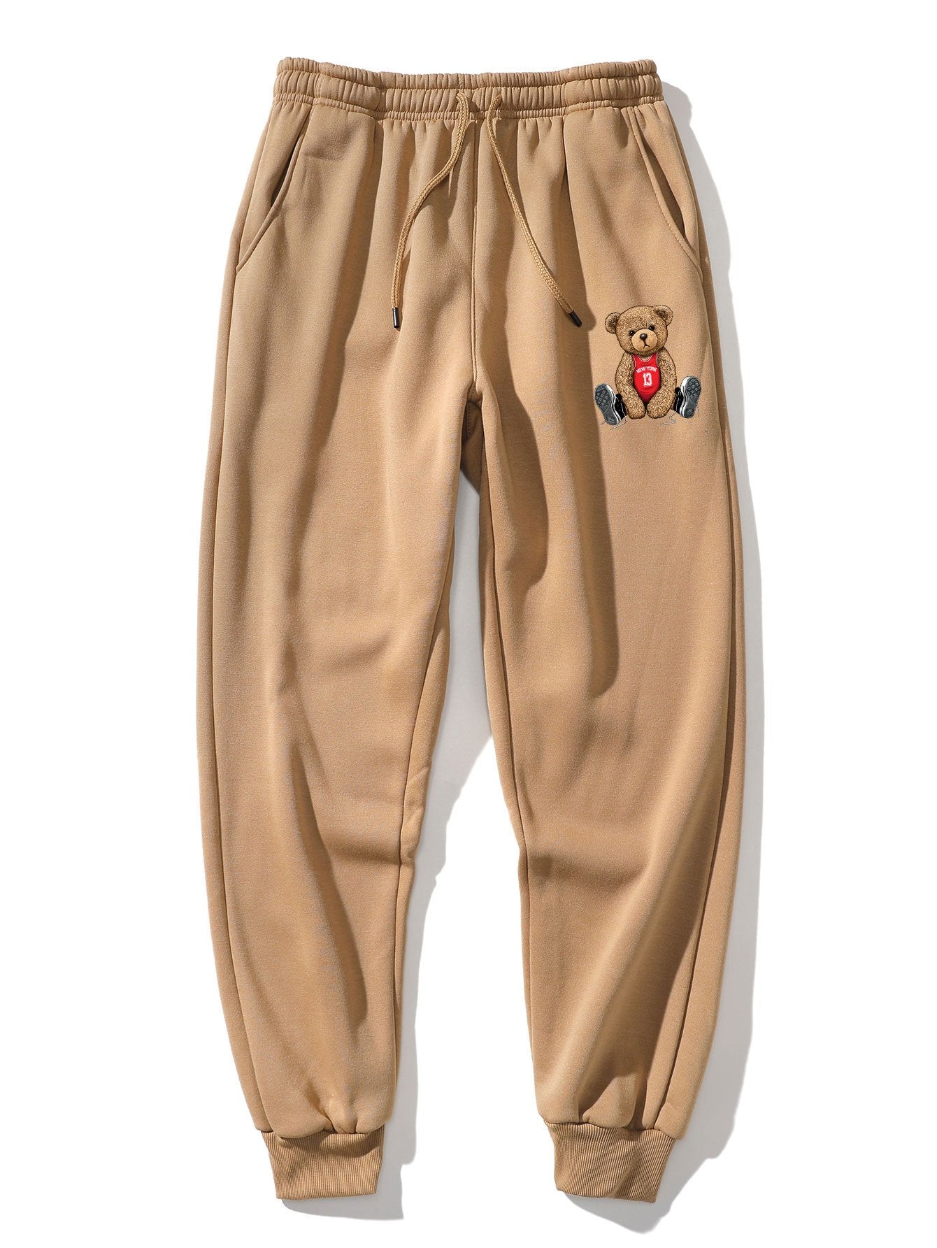 New York Bear Print Jogger Pants