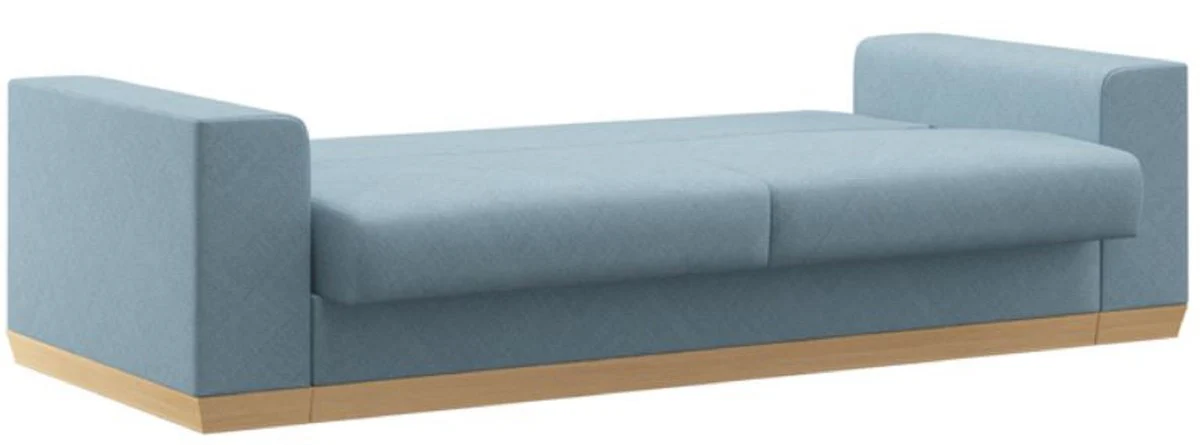 Sofa bed light blue / natural colors 240 x 100 x H. 80 cm - Modern living room sofa - Living room furniture