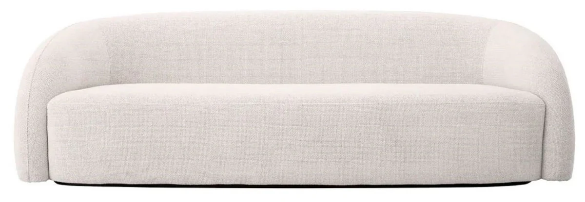 Luxury sofa white / black 220 x 92 x H. 65 cm - living room sofa - hotel sofa - living room furniture - hotel furniture - luxury furniture - luxury furnishings