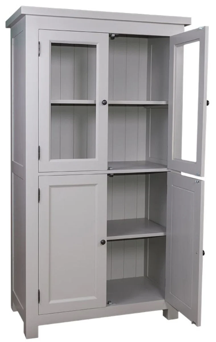 Country house style kitchen cabinet with 4 doors gray 100 x 50 x H. 180 cm - Kitchen furniture