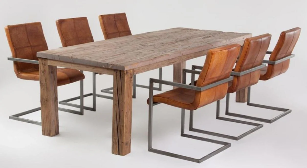 Country Style Dining Table Natural Colors - Various Sizes - Rustic Rectangular Solid Wood Dining Room Table - Country Style Dining Room Furniture - Rustic Dining Room Furniture