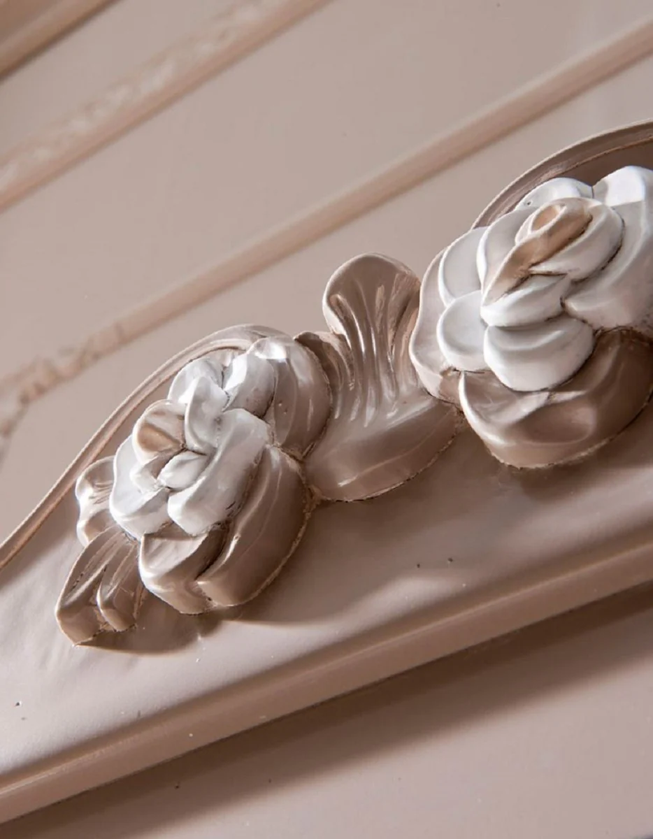 Luxury Baroque Display Cabinet Gray / Cream / Brown - Handcrafted Italian Baroque Style Display Cabinet - Italian Baroque Furniture - Baroque Style Furniture - Luxury Quality - Made in Italy