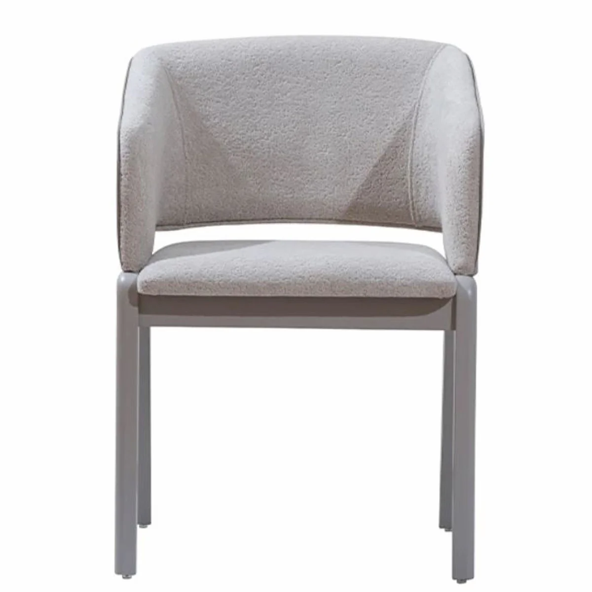 Luxury dining room chair with armrests gray H. 81 cm - Dining room furniture