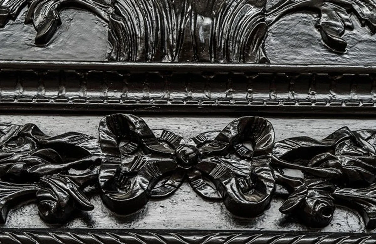 Gigantic baroque mirror lion black H 270 cm W 165 cm - noble & magnificent