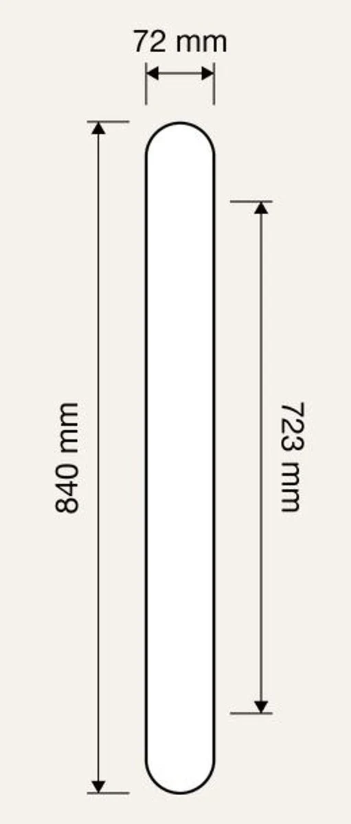 Baroque brass door handle set with Swarovski crystal glass French gold 7.2 x 84 cm - noble & magnificent