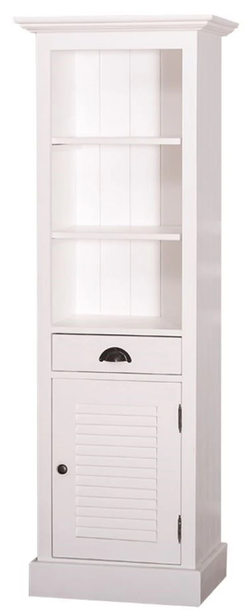 Country house style bathroom cabinet with door and drawer white 54 x 41 x H. 160 cm - bathroom furniture in country house style