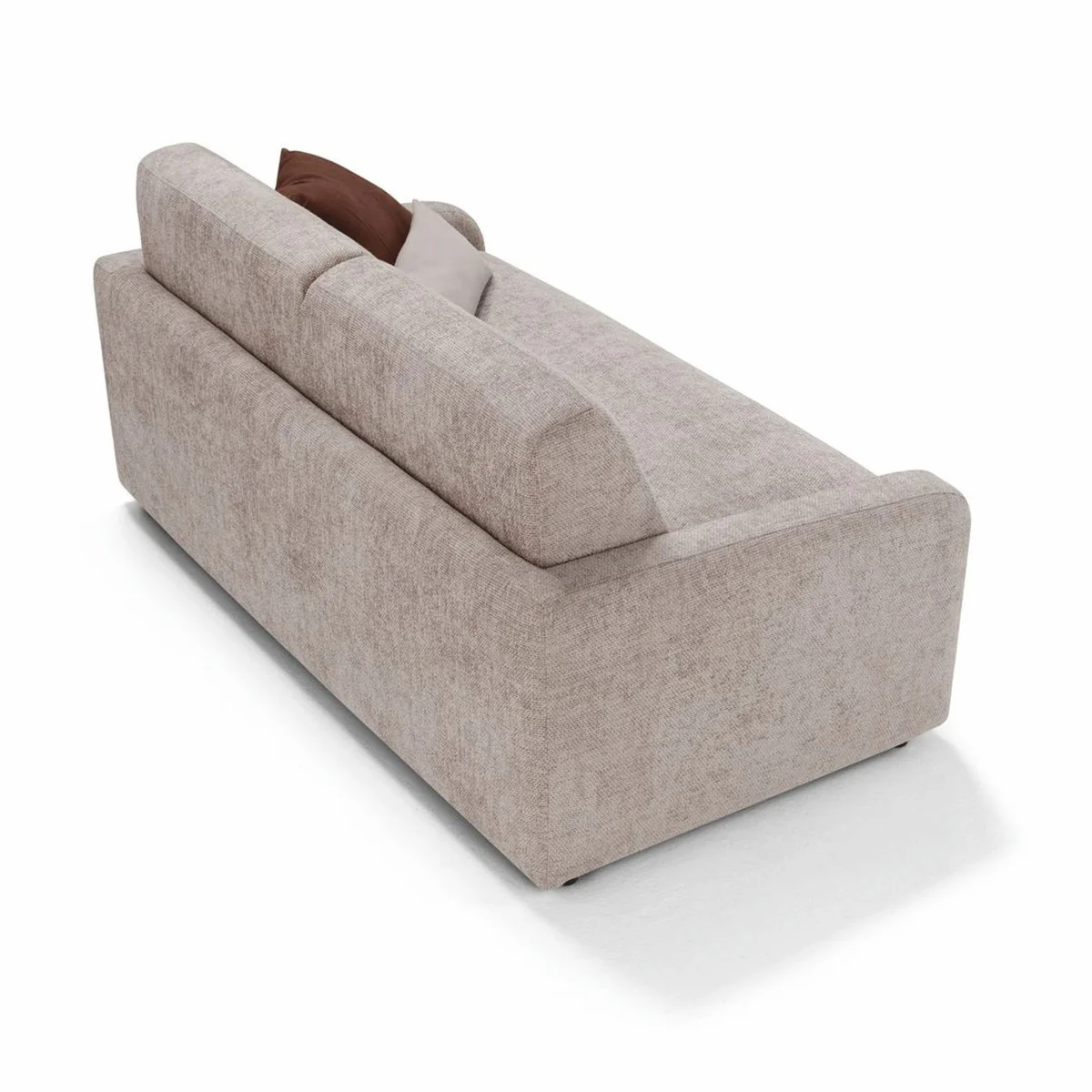 Luxury sofa bed gray 207 cm - fold-out living room sofa