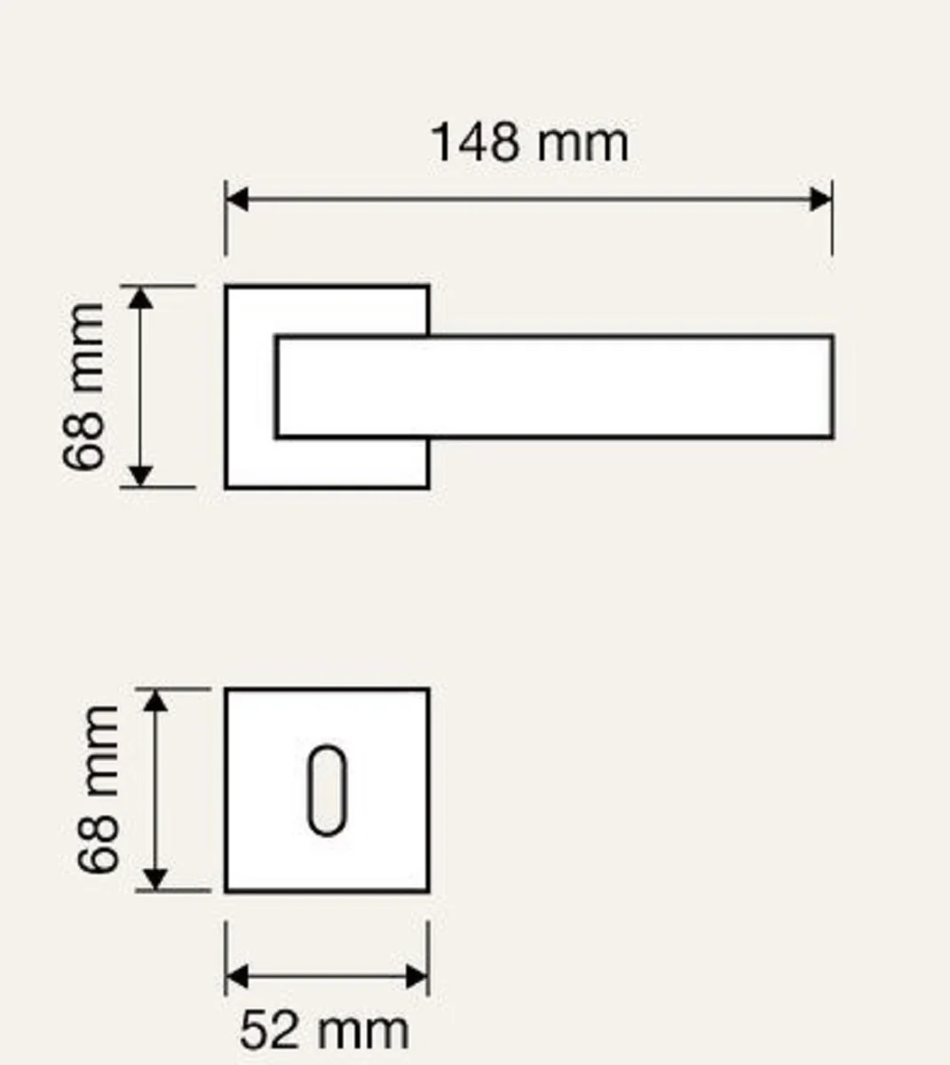 Art Nouveau door handle set French gold 14.8 x H. 6.8 cm - Baroque & Art Nouveau door handles