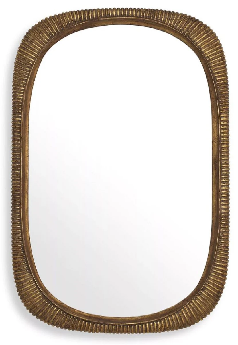 Luxury mirror antique gold 95 x 6 x H. 142 cm - mahogany wall mirror - living room mirror - wardrobe mirror - luxury collection