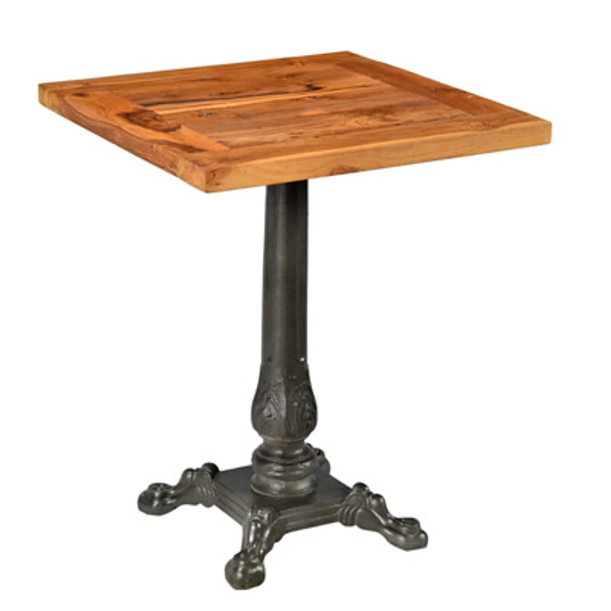 Art Nouveau luxury table / side table teak wood / iron 60 x 60 x H74 cm - Cafe Restaurant Furniture