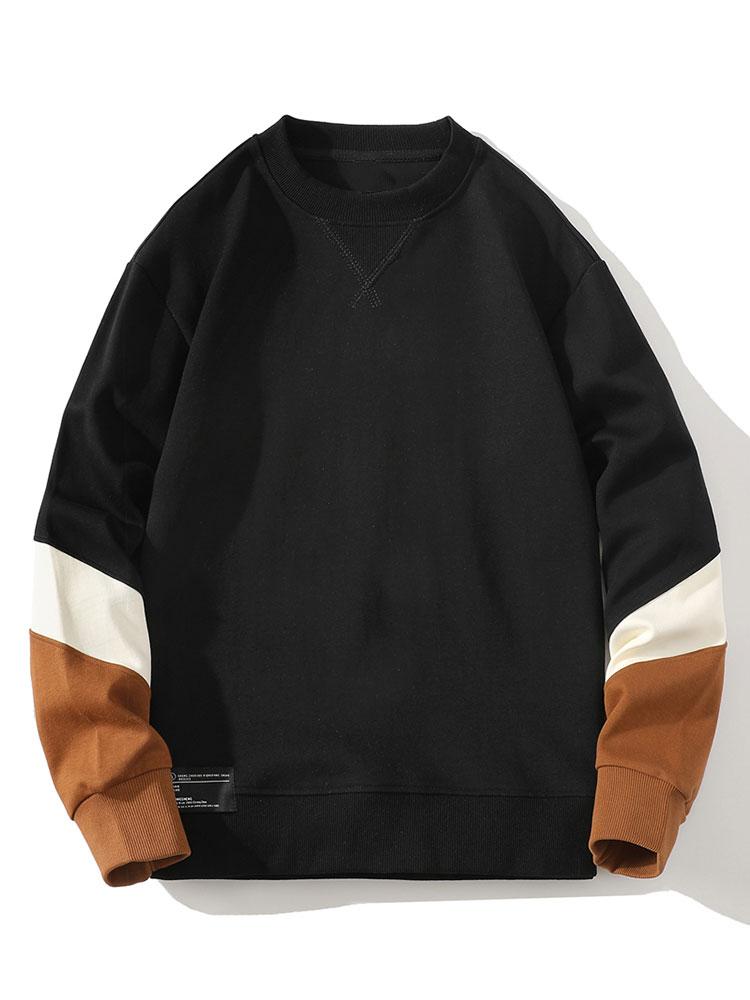 Color Block Crewneck Sweatshirt