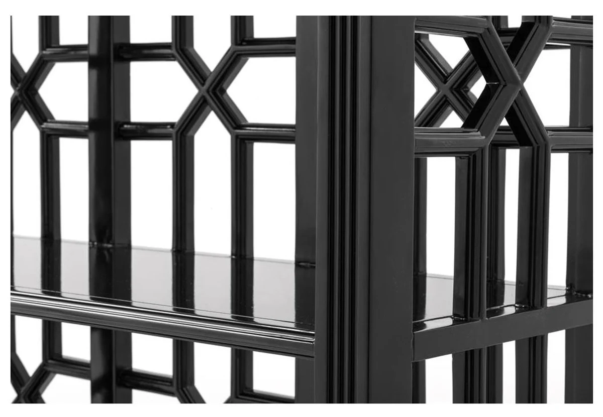 Designer mahogany shelf cabinet piano black - luxury quality