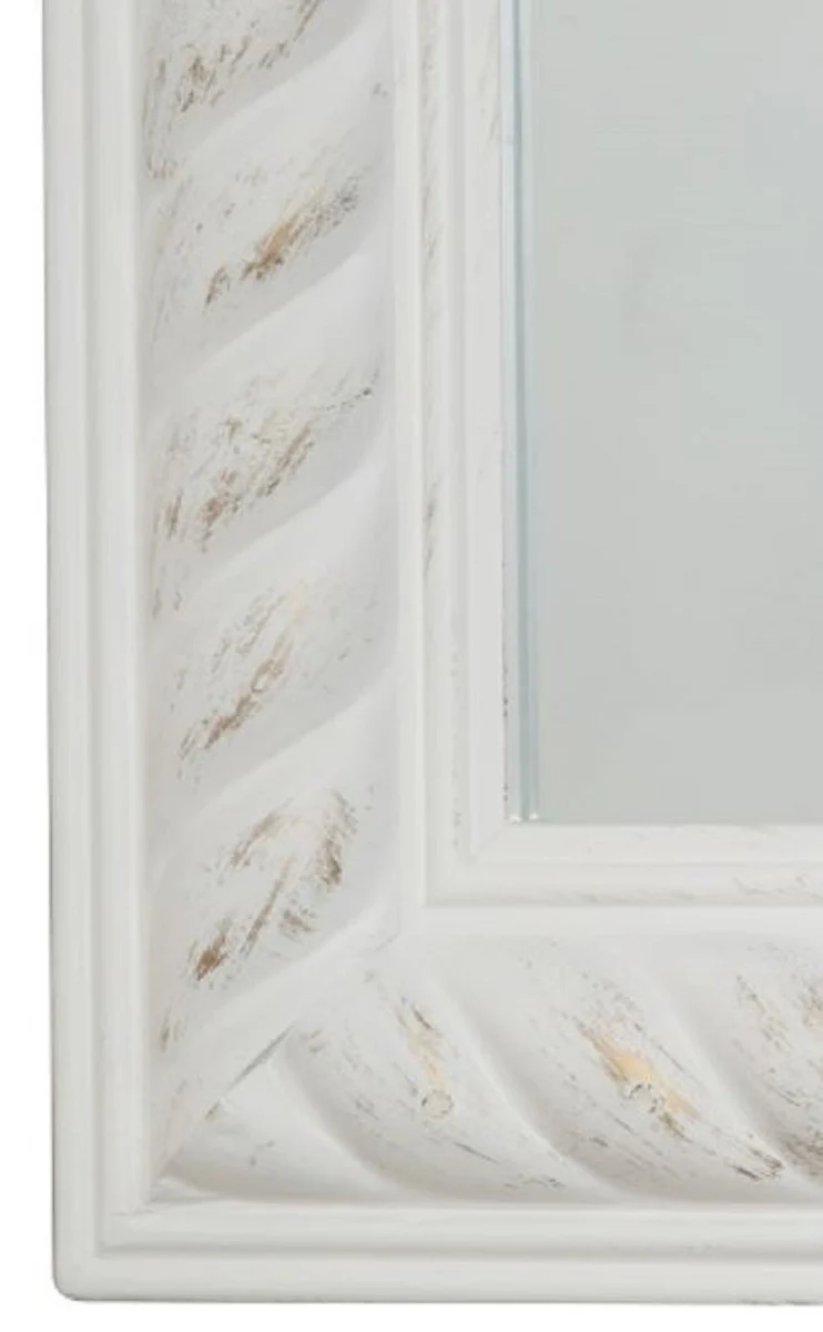 Baroque living room wall mirror antique white / gold 72 x H. 162 cm - Handmade mirror in the baroque style