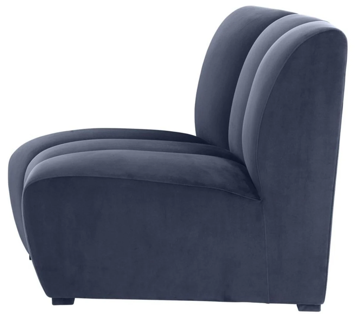 Luxury velvet couch midnight blue 109 x 95 x H. 83.5 cm - Curved & Expandable Luxury Living Room Sofa