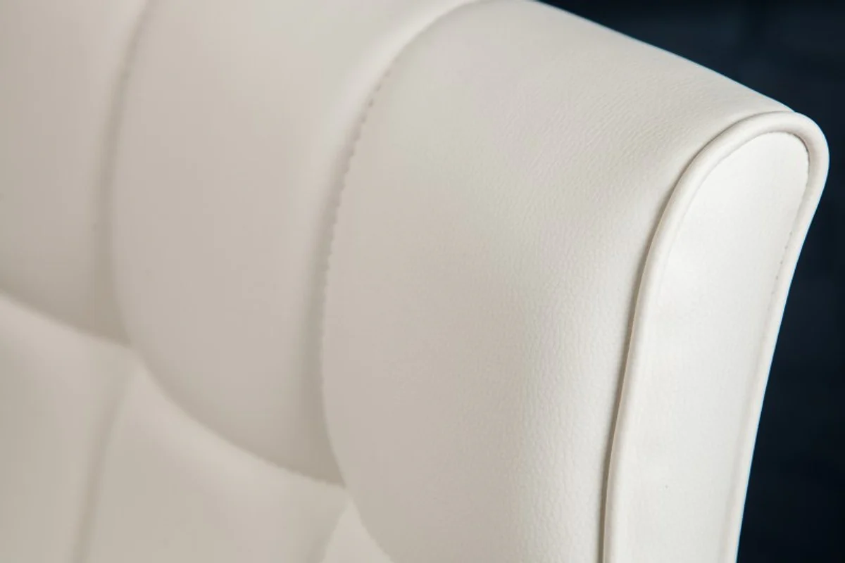 Designer bar chair faux leather white - bar stool - furniture restaurant hotel