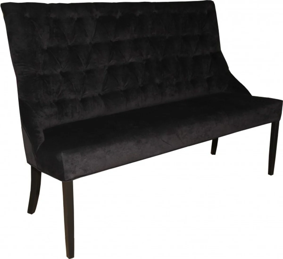 Chesterfield bench / sofa black dining room bench W 155 cm, H 108 cm, D 70 cm