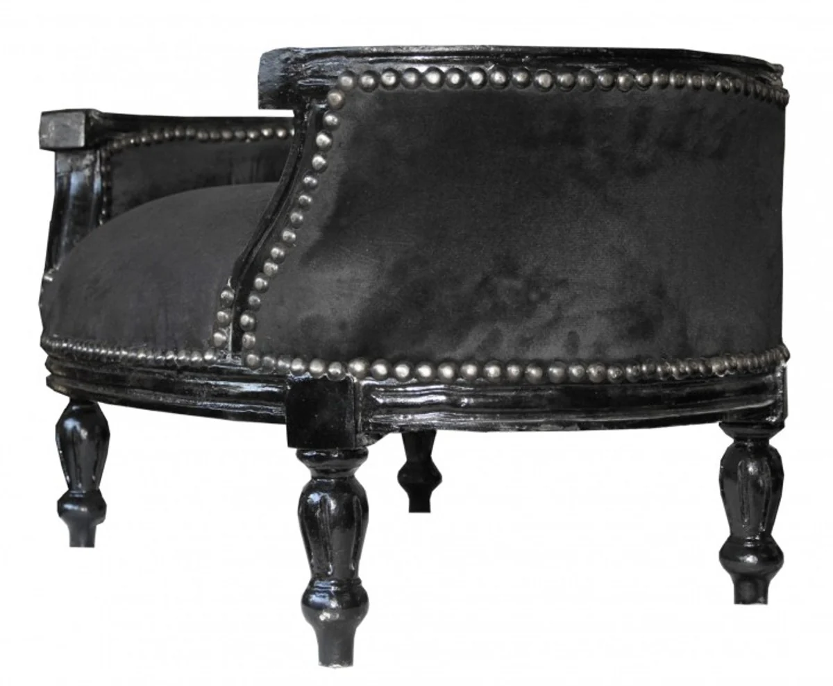 Baroque Dog & Cat Sofa Black/Black Dog Bed & Cat Bed