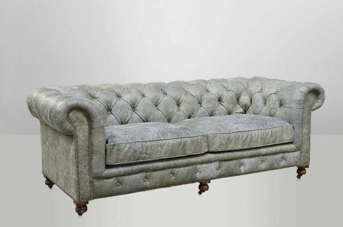 Chesterfield Luxury Real Leather Sofa 2.5 Seater Vintage Leather by Galata Verde