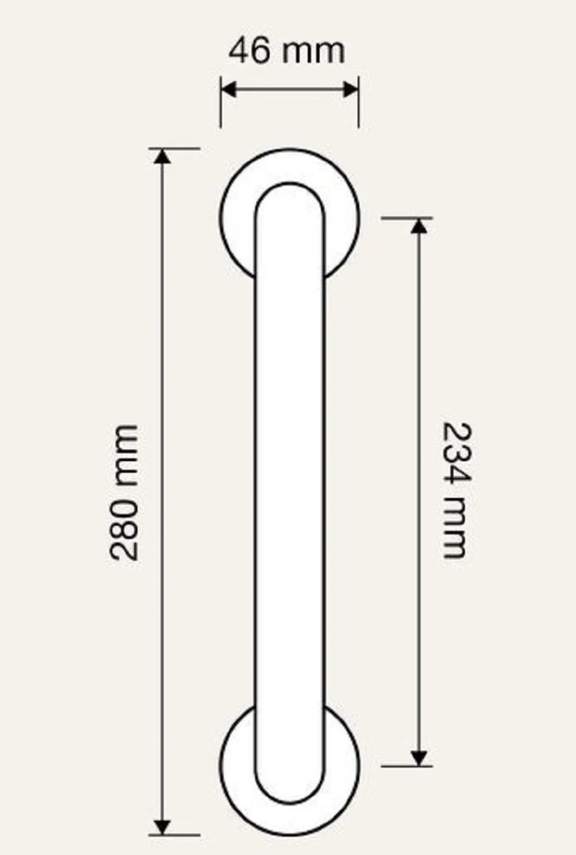 Art Nouveau door handle set French gold 4.6 x 28 cm - luxury quality